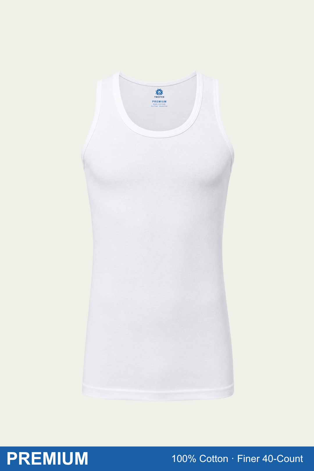 Men Sleeveless Premium Vest (Pack of 1) - White
