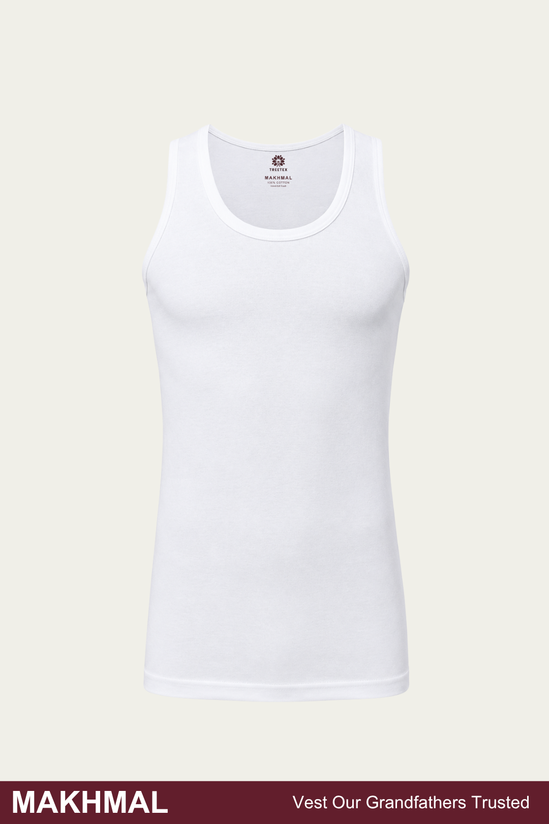 Men Sleeveless Makhmal Vest (Pack of 1) - White
