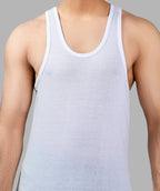 Men Sleeveless Essential Vest (Pack of 3) - White