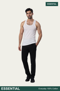 Men Sleeveless Essential Vest (Pack of 1) - White